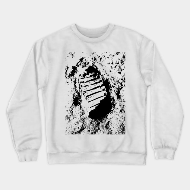 Apollo 11 Footprint Crewneck Sweatshirt by GloopTrekker
